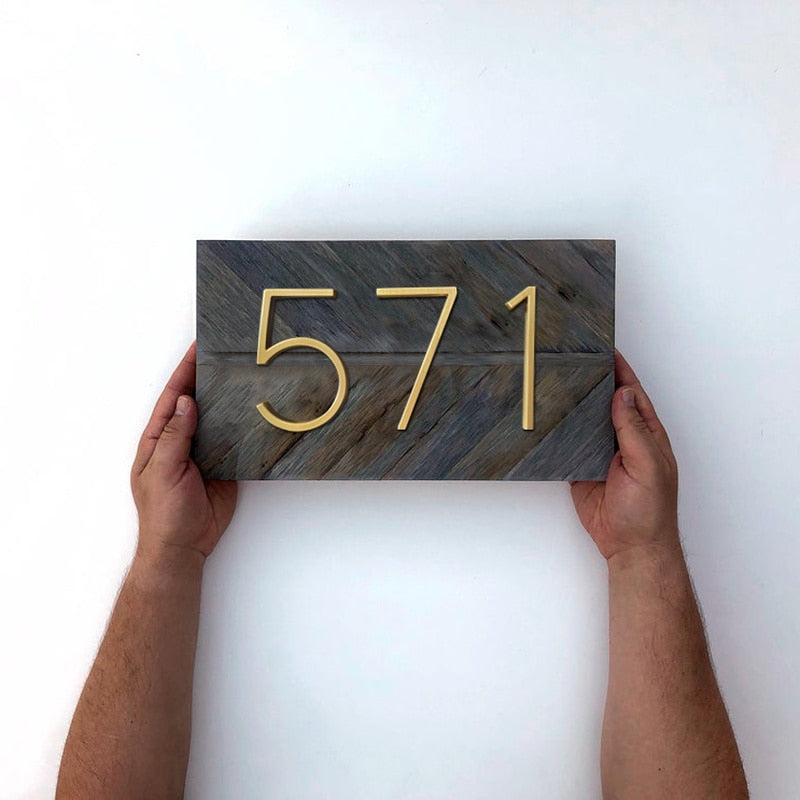 BowLift | Gold Modern House Numbers