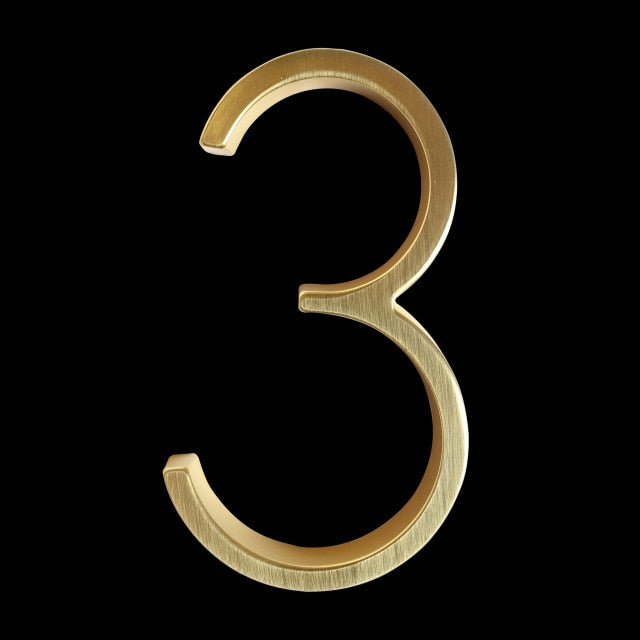 BowLift | Gold Modern House Numbers