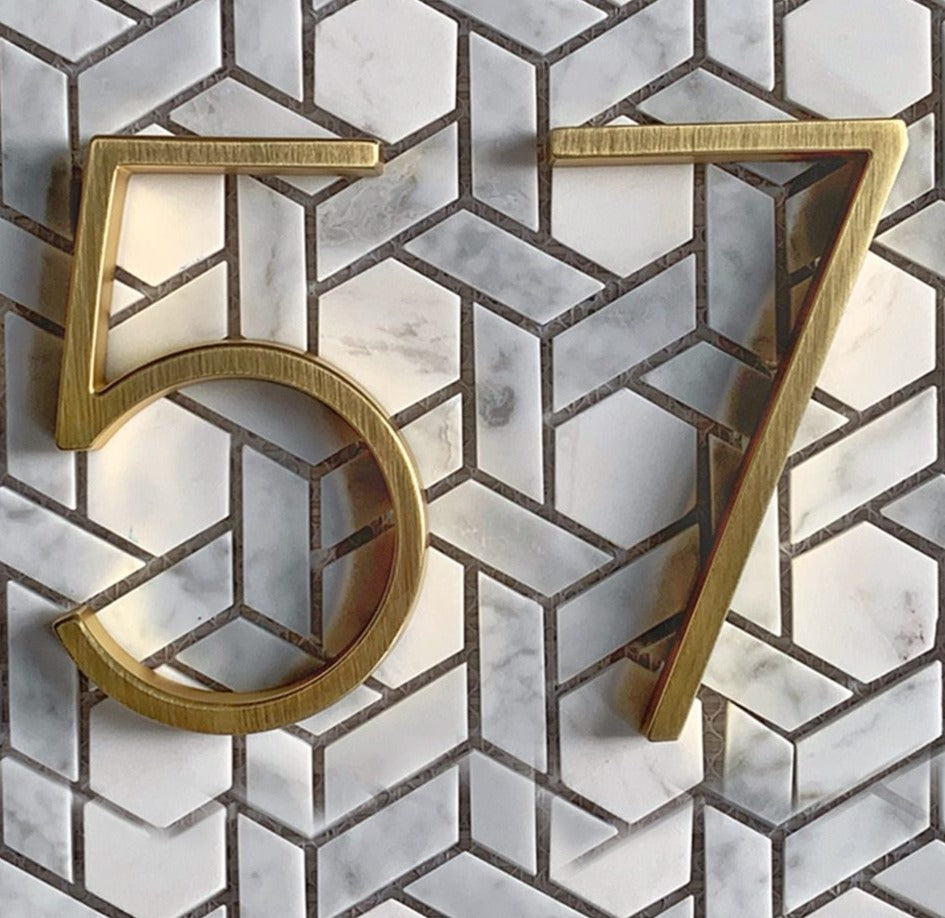 BowLift | Gold Modern House Numbers