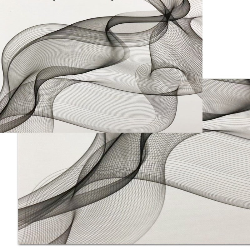 Abstract Wavy Lines Pattern - Canvas Wall Art Painting | Bowlift