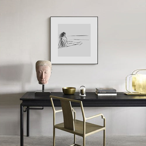 Geometric Europe Figure - Canvas Wall Art Painting | Bowlift
