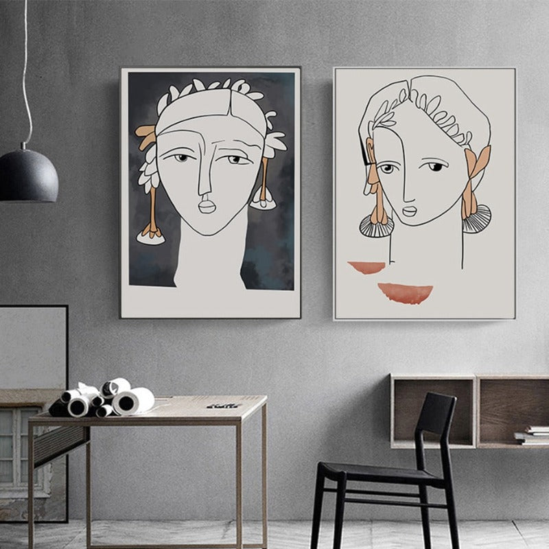 Exotic Female Figures - Canvas Wall Art Painting | Bowlift