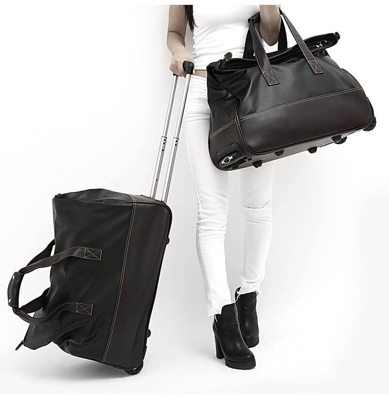 BowLift | Rolling Leather Luggage Waterproof Suitcase