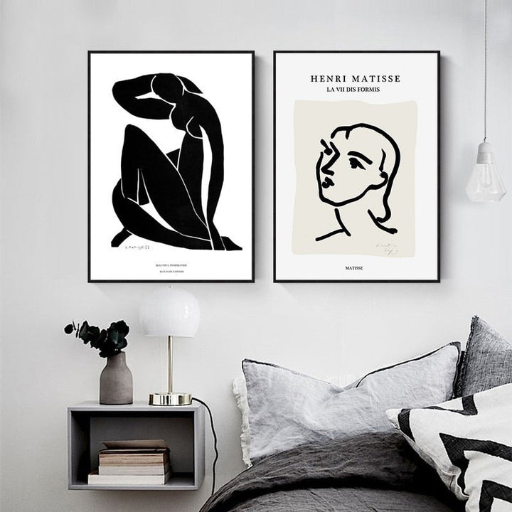Vintage Abstract Matisse Line Figure Minimalist Europe | Bowlift