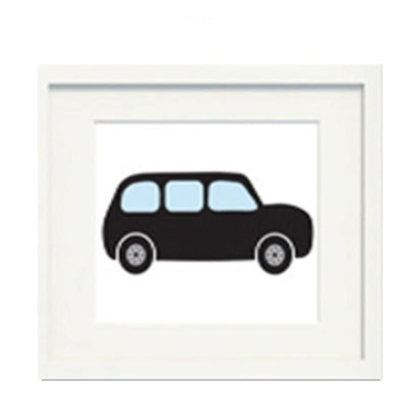 London Bus Theme Nursery Decor - Canvas Wall Art Painting | Bowlift
