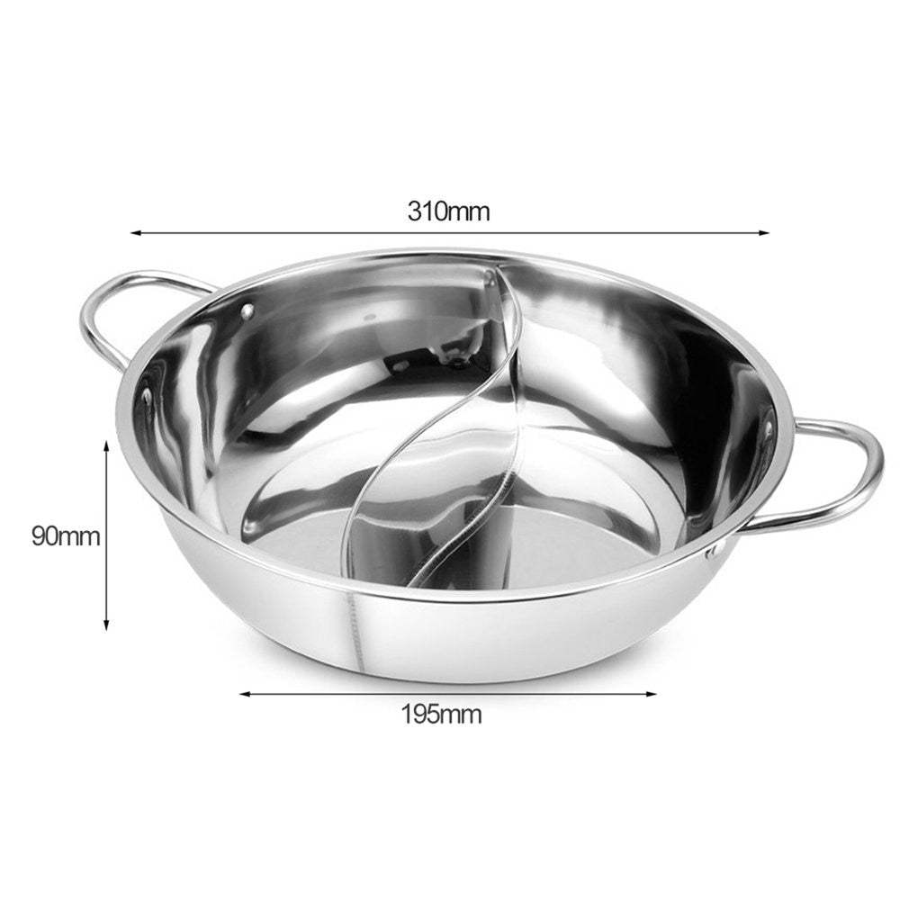 Hot Pot Twin Divided Stainless Steel Pan | Bowlift