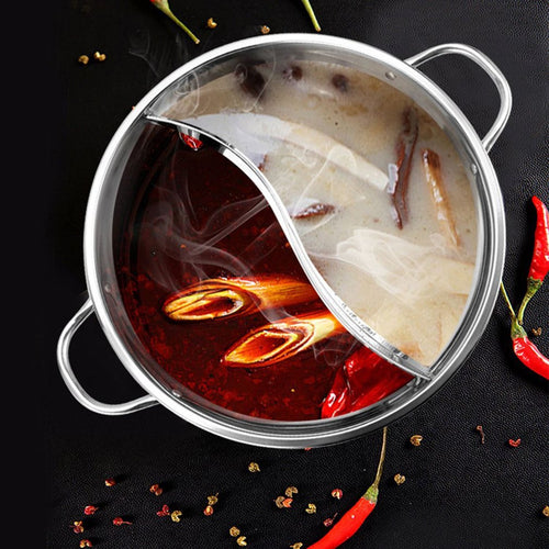 BowLift | Hot Pot Twin Split Stainless Steel Pan