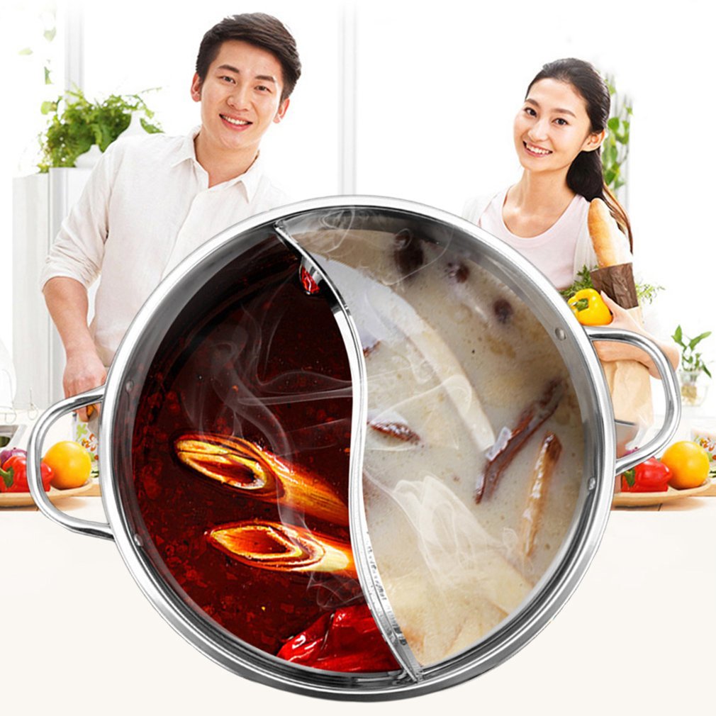 BowLift | Hot Pot Twin Divided Stainless Steel Pan
