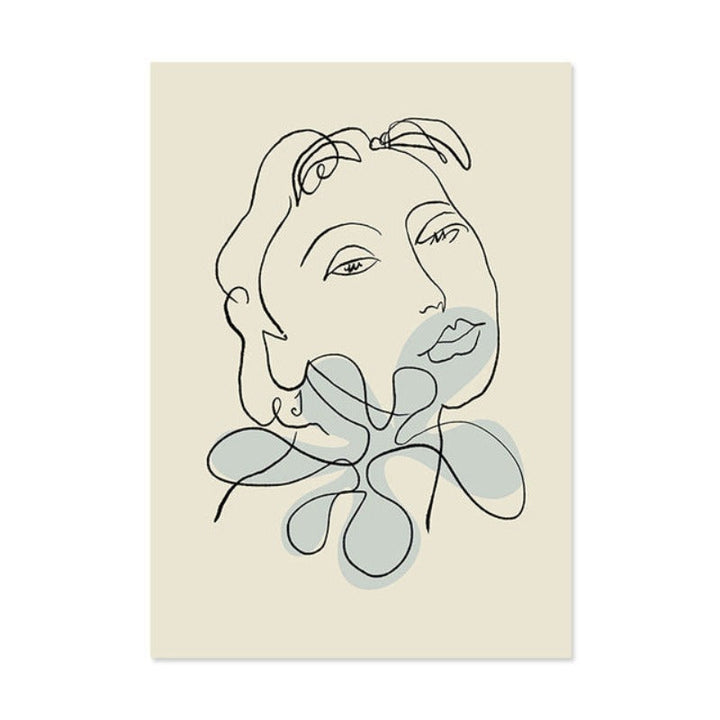 Scandinavia Abstract Figure Plants Pictures Wall Art - Canvas Wall Art Painting | Bowlift