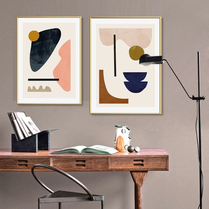 Geometric Abstract Scandinavia Gallery - Canvas Wall Art Painting | Bowlift