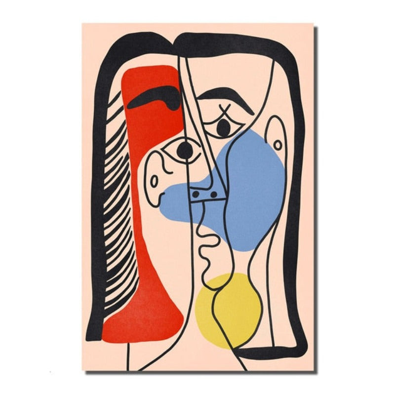 Modern Scandinavia Abstract Figure - Canvas Wall Art Painting | Bowlift
