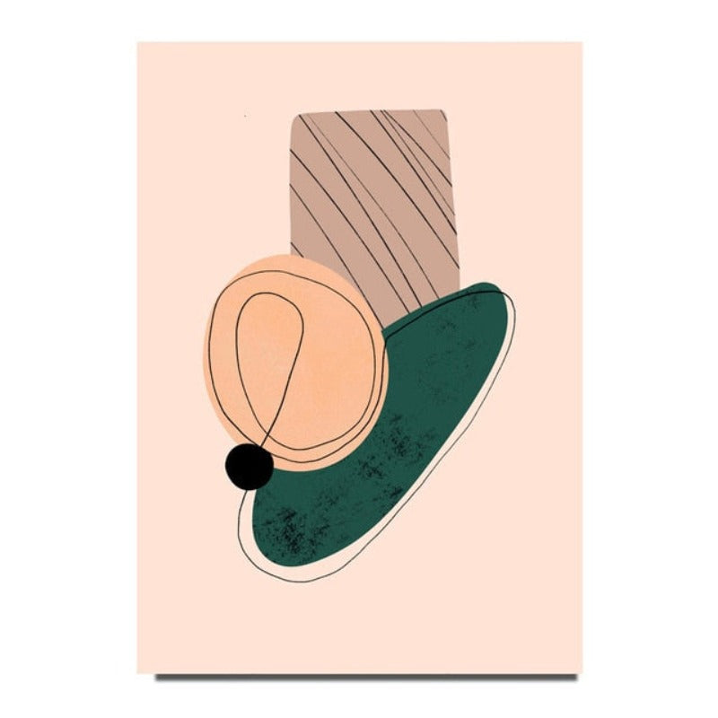 Modern Scandinavia Abstract Figure - Canvas Wall Art Painting | Bowlift
