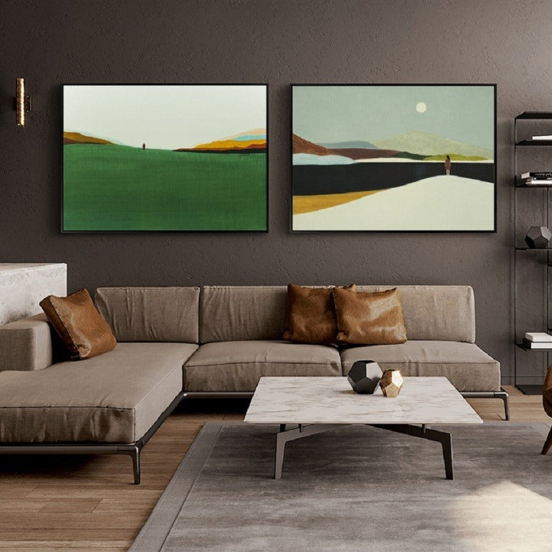Impressionist Rural Scene Landscape Oil Prints - Canvas Wall Art Painting | Bowlift