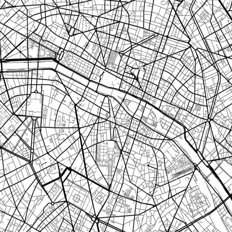 Modern City Maps Travel Contour - Canvas Wall Art Painting | Bowlift