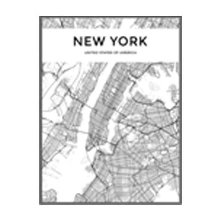 Modern City Maps Travel Contour - Canvas Wall Art Painting | Bowlift