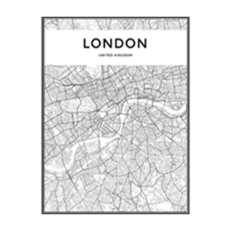 Modern City Maps Travel Contour - Canvas Wall Art Painting | Bowlift