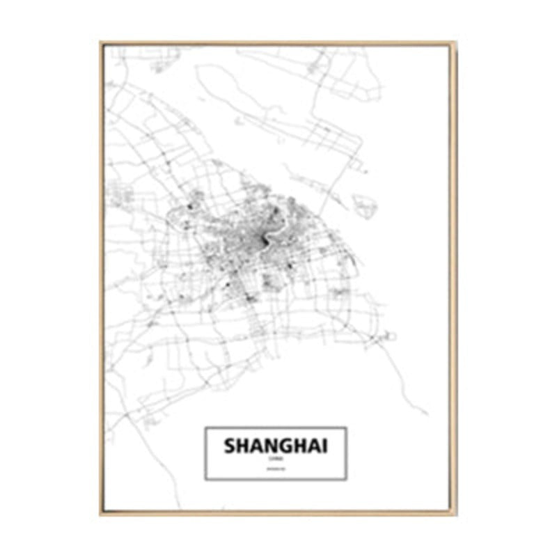 Modern City Maps Travel Contour - Canvas Wall Art Painting | Bowlift