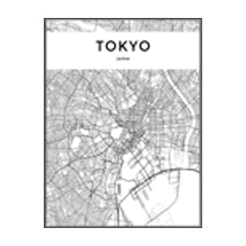 Modern City Maps Travel Contour - Canvas Wall Art Painting | Bowlift