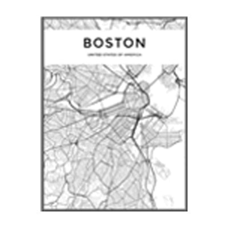 Modern City Maps Travel Contour - Canvas Wall Art Painting | Bowlift