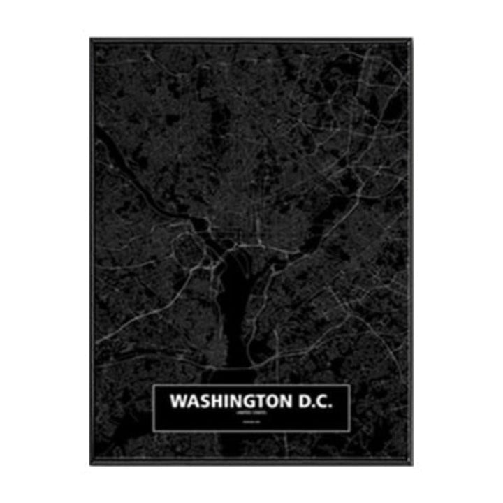 Modern City Maps Travel Contour - Canvas Wall Art Painting | Bowlift