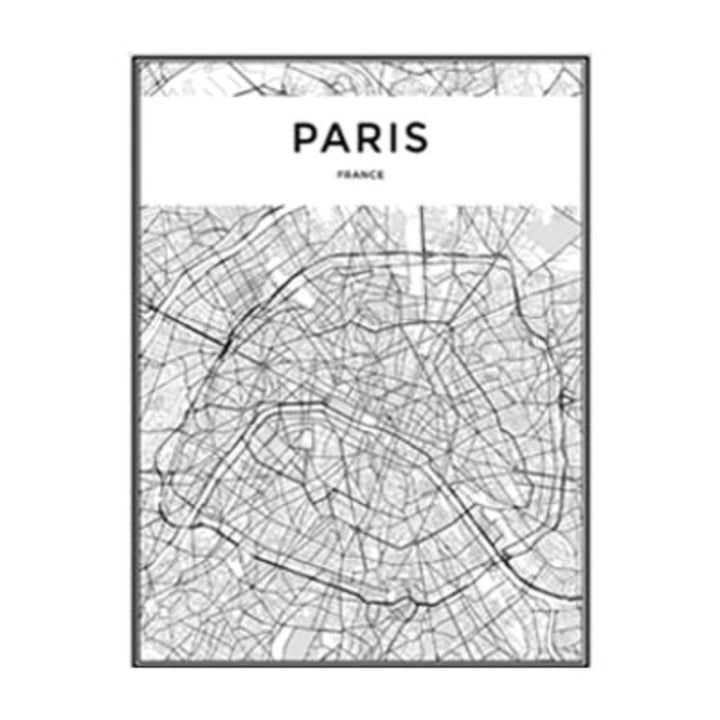 Modern City Maps Travel Contour - Canvas Wall Art Painting | Bowlift