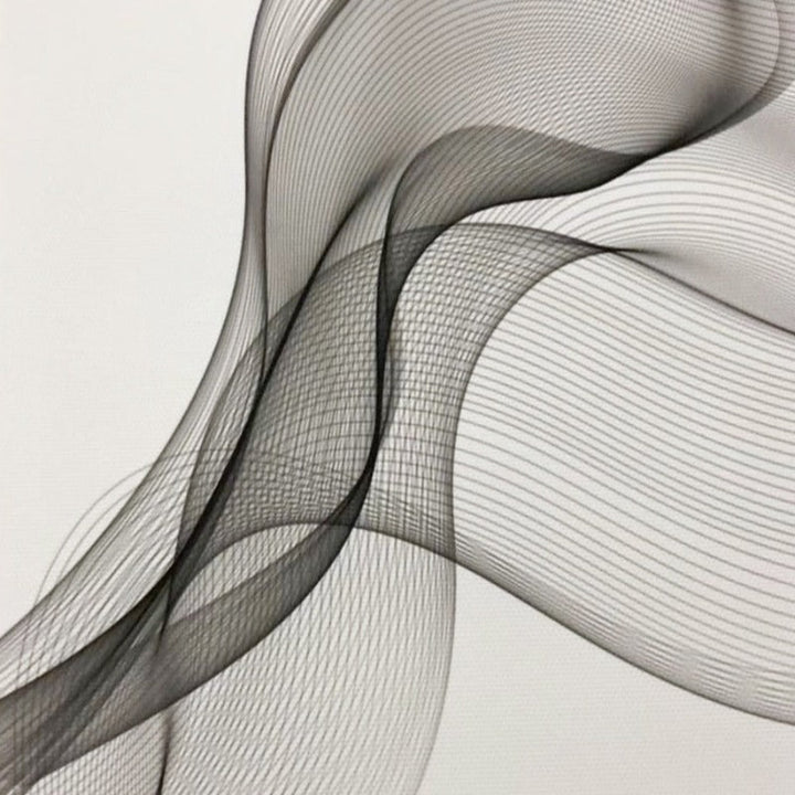 Abstract Wavy Lines Pattern - Canvas Wall Art Painting | Bowlift