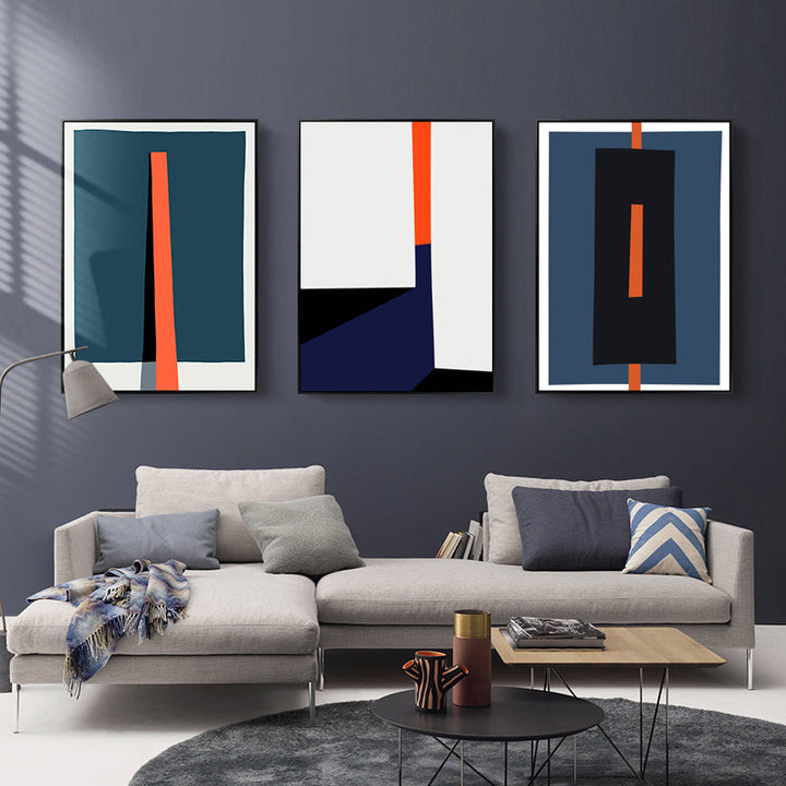 Geometric Colorful Prints Poster Nordic - Canvas Wall Art Painting | Bowlift