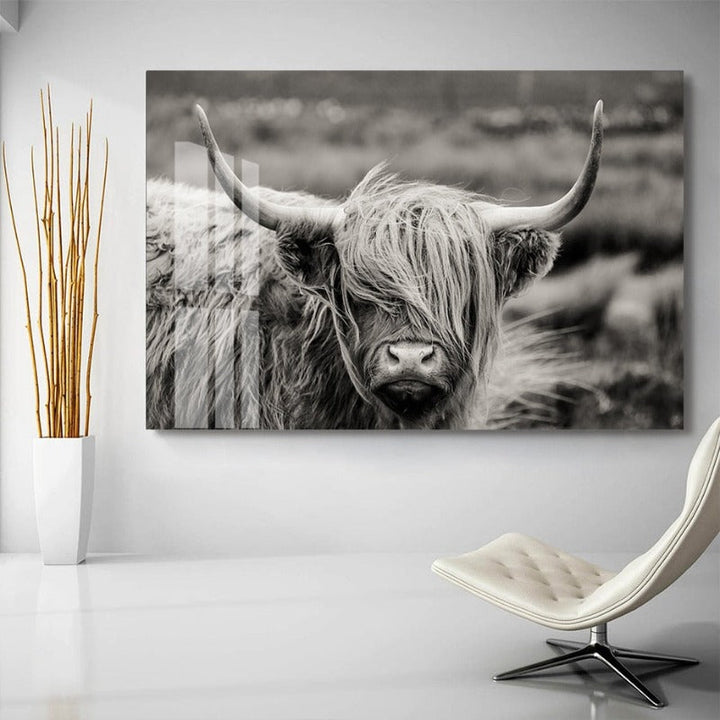 Scottish Highland Catt Cow Yak Animal Poster Wall Art - Canvas Wall Art Painting | Bowlift