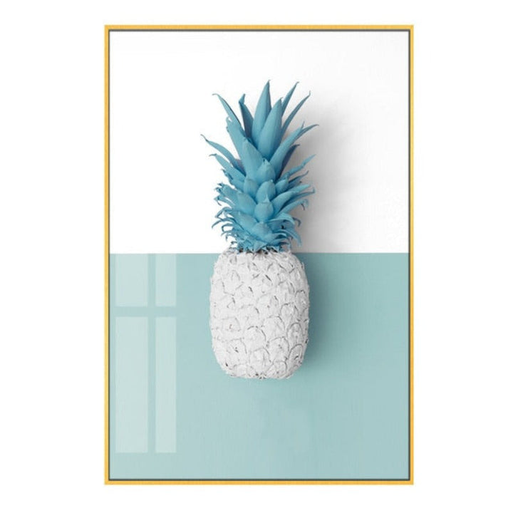 Mint Green Pineapple Plants Prints Nordic Wall Art  - Canvas Wall Art Painting | Bowlift