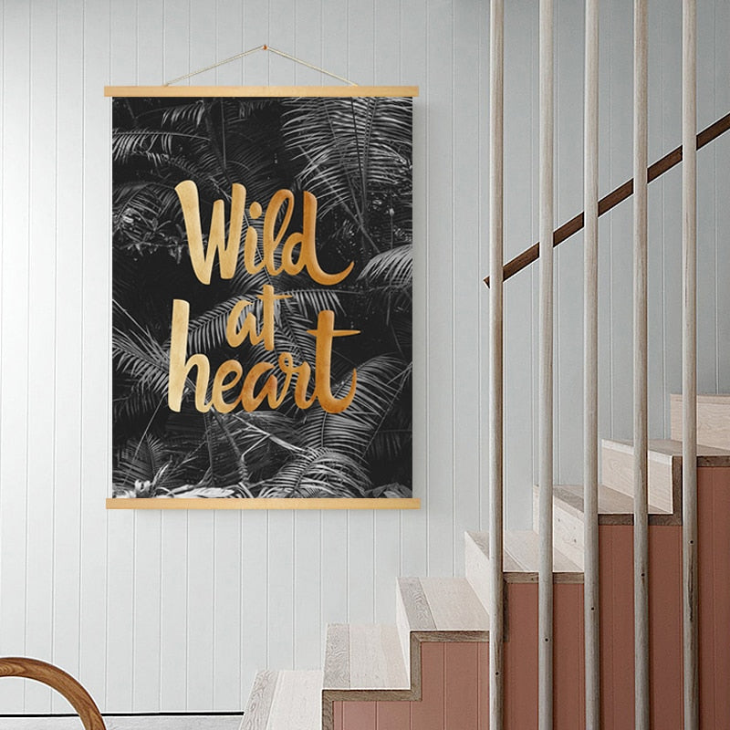 Wood Poster Hanger - Canvas Wall Art Painting | Bowlift