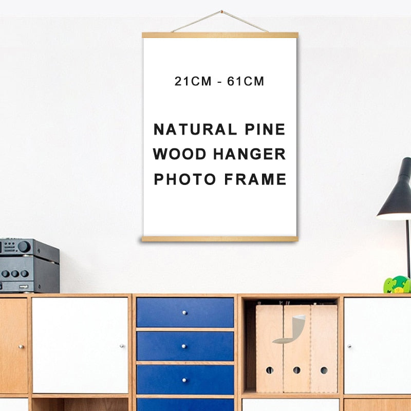 Wood Poster Hanger - Canvas Wall Art Painting | Bowlift