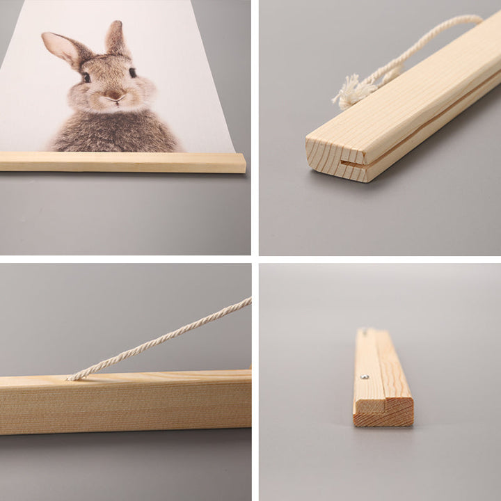 Wood Poster Hanger - Canvas Wall Art Painting | Bowlift