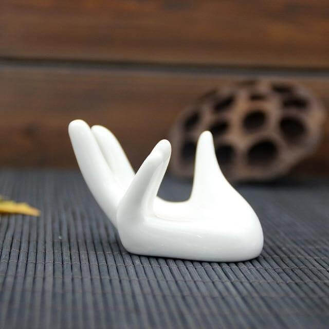 Hand Shape Ceramic Egg Cup Holder | Bowlift
