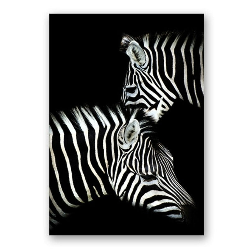 BowLift | Nature Wild Animals Africa Wildlife Black White - Canvas Wall Art Painting