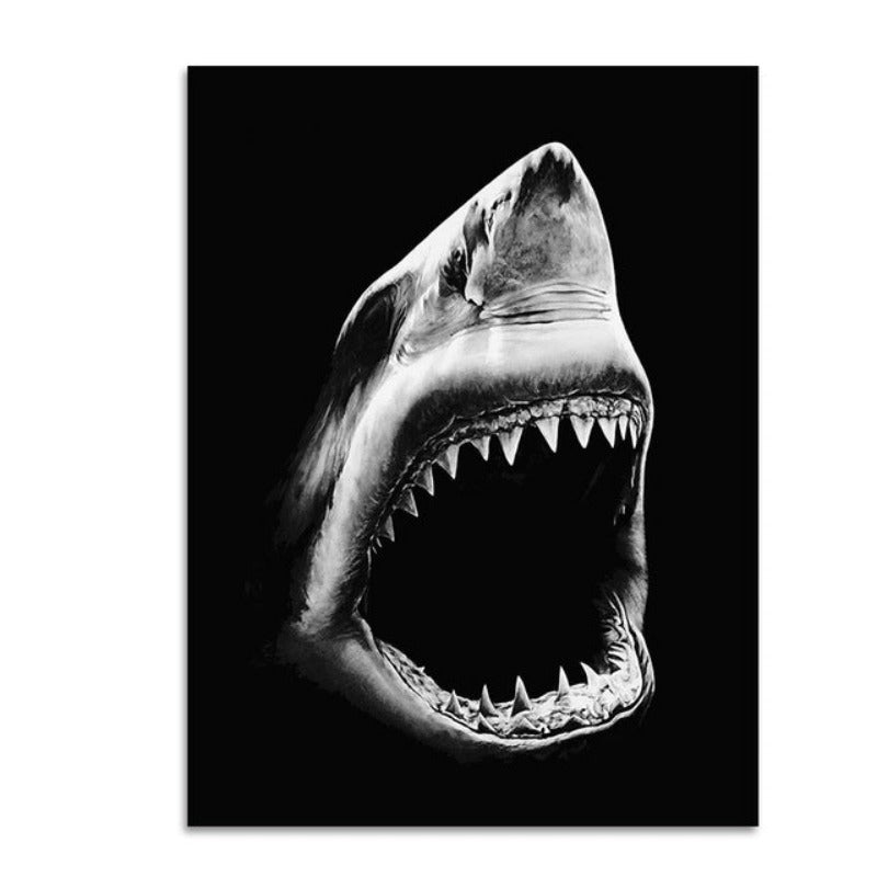 BowLift | Nature Wild Animals Africa Wildlife Black White - Canvas Wall Art Painting