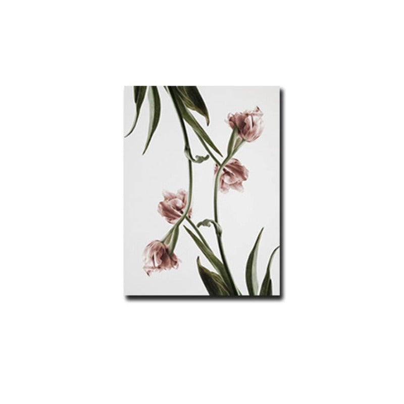 Modern Tulip Flower Prints Wall Art - Canvas Wall Art Painting | Bowlift