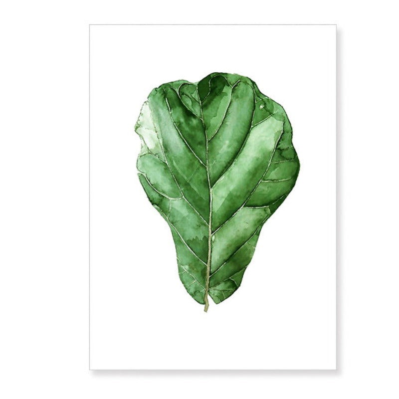 Modern Scandinavian Alocasia Leaves - Canvas Wall Art Painting | Bowlift