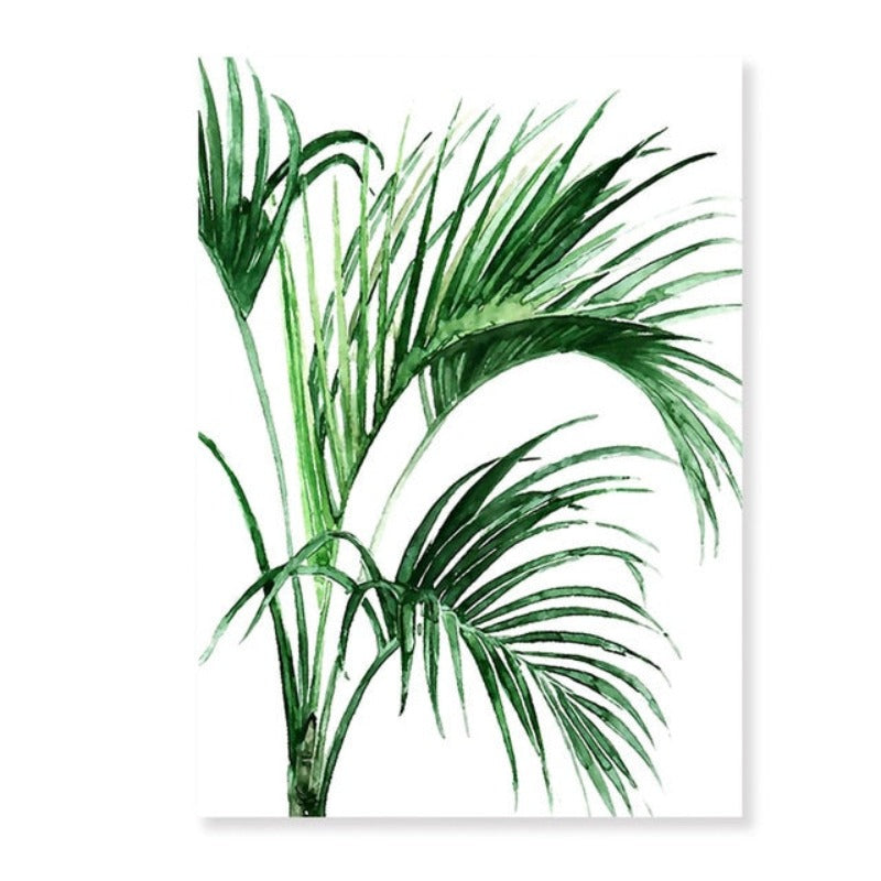Modern Scandinavian Alocasia Leaves - Canvas Wall Art Painting | Bowlift