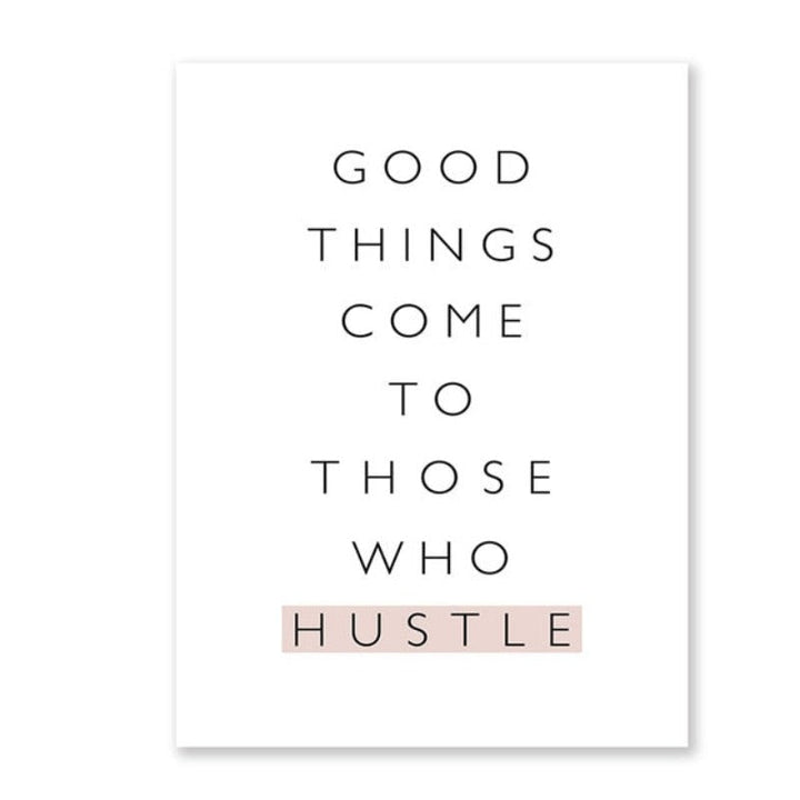 She Hustles - Canvas Wall Art Painting | Bowlift