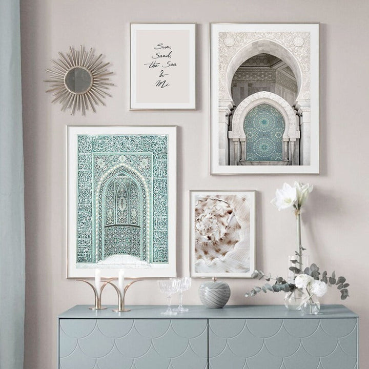 Trendy Moroccan Scene Gallery - Canvas Wall Art Painting | Bowlift