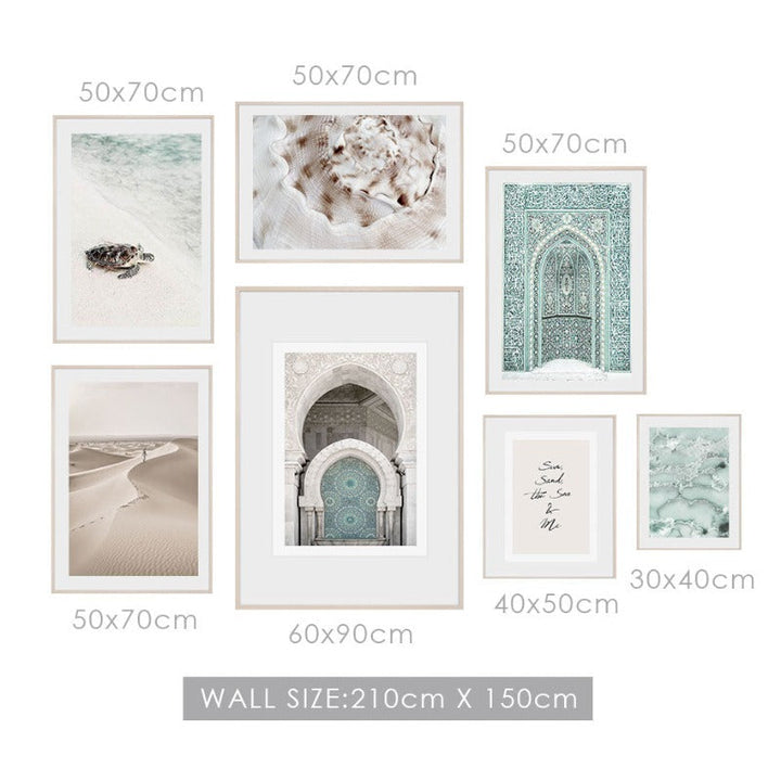 Trendy Moroccan Scene Gallery - Canvas Wall Art Painting | Bowlift