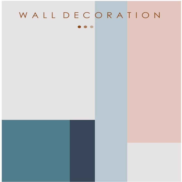Minimalist Abstract Geometric Pink Blue - Canvas Wall Art Painting | Bowlift