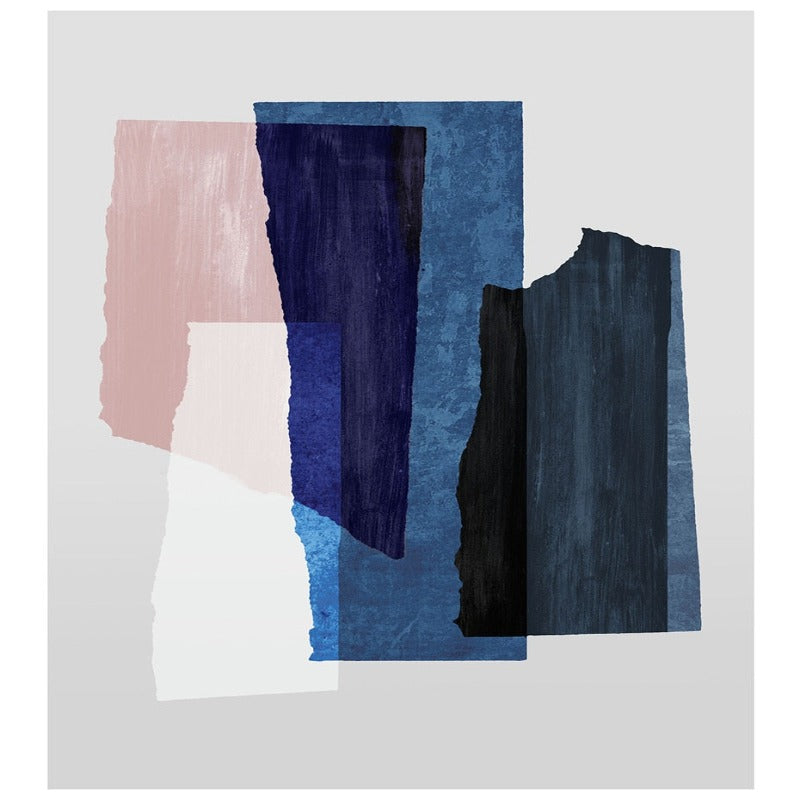 Marble Blue Pink Prints - Canvas Wall Art Painting | Bowlift