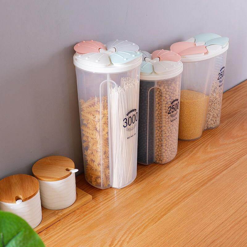 BowLift | Kitchen Transparent Flower Sealed Storage Tank