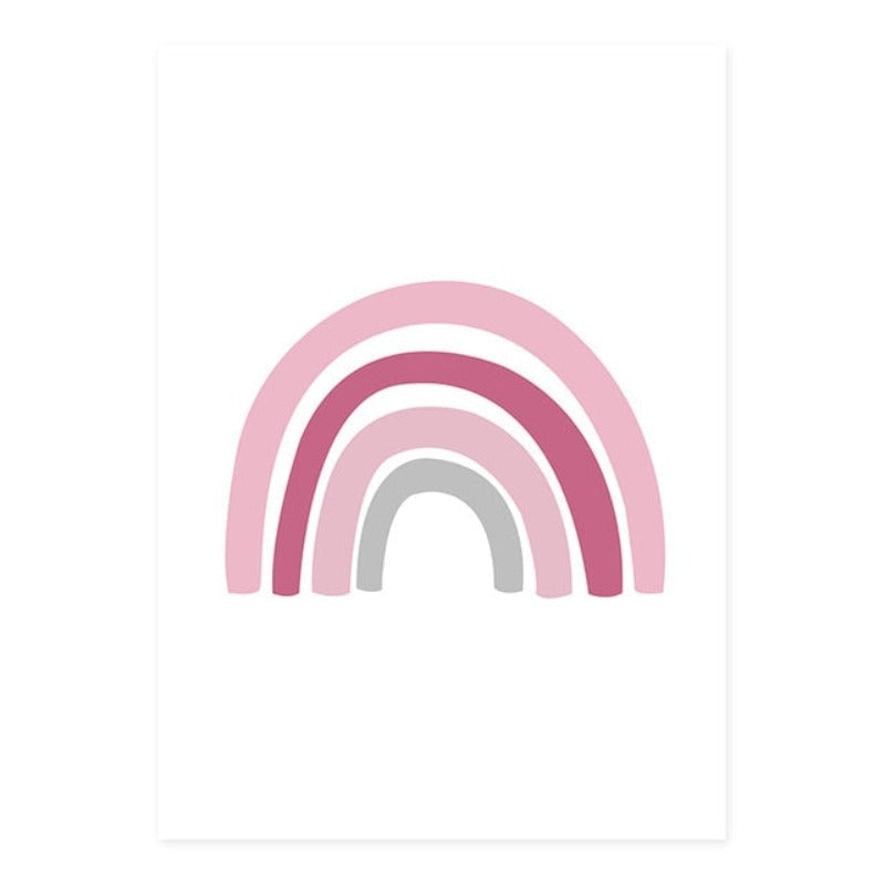 Modern Rainbow Alphabet Nursery  - Canvas Wall Art Painting | Bowlift