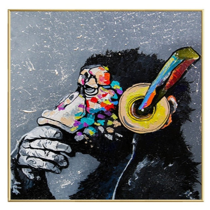 Thinking Monkey - Canvas Wall Art Painting | Bowlift
