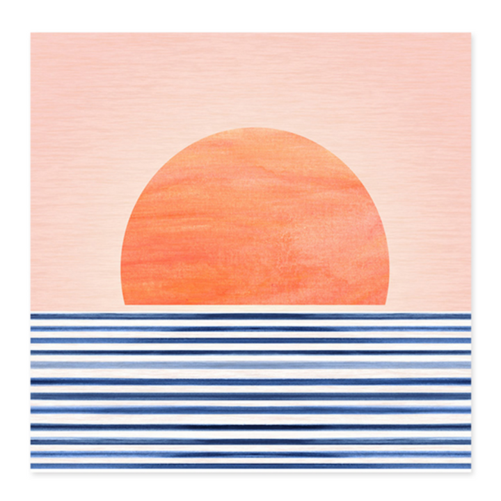 Sunrise From Sea - Canvas Wall Art Painting | Bowlift