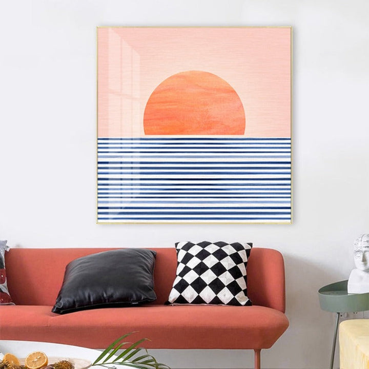 Sunrise From Sea - Canvas Wall Art Painting | Bowlift