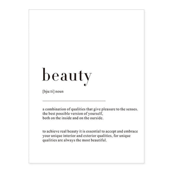 Minimalist Dream Life Definition Quotes - Canvas Wall Art Painting | Bowlift