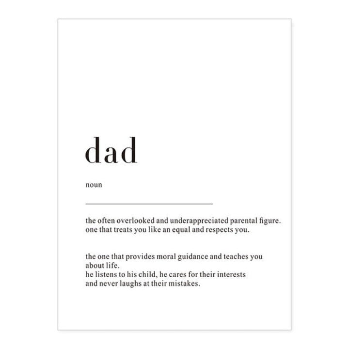Minimalist Dream Life Definition Quotes - Canvas Wall Art Painting | Bowlift